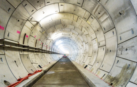 Crossrail tunnel under construction