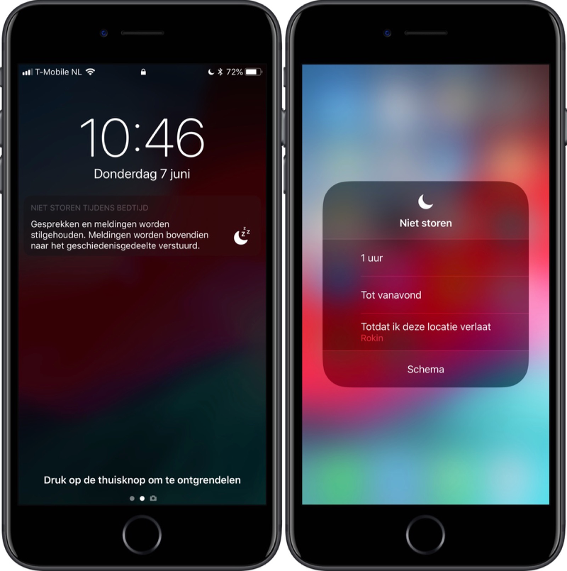 Niet Storen in iOS 12.