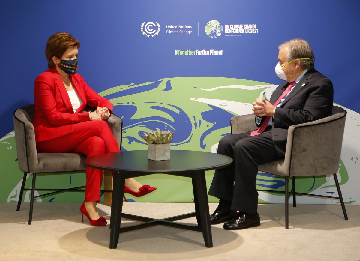 First Minister Nicola Sturgeon meeting Secretary General of the United Nations António Guterres