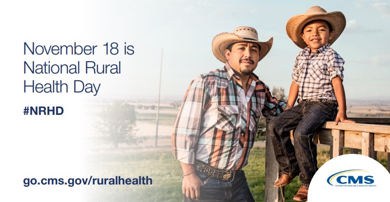 November 18 is #NationalRuralHealthDay. CMS is committed to advancing the health of rural Americans, and we’ve developed various resources to assist rural providers so their patients can achieve better health. Find out more: go.cms.gov/ruralhealth #CMSHealthEquity #PowerofRural 