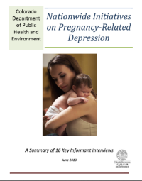 State Initiatives addressing Maternal Mental Health