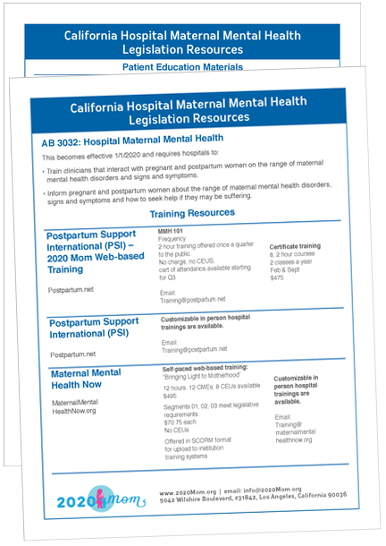 CA Legislation Hospital Resources