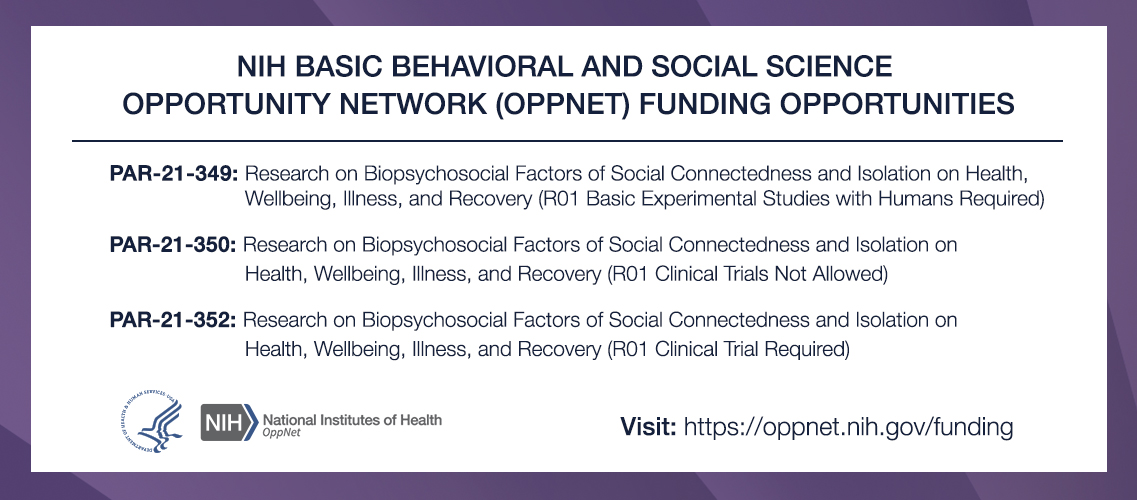 NIH Basic Behavioral and Social Science Opportunity Network (OppNet) Funding Opportunities