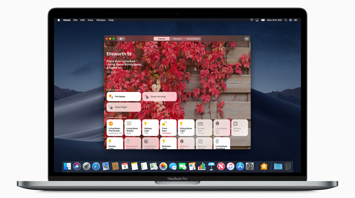 macOS Mojave Woning-app voor HomeKit