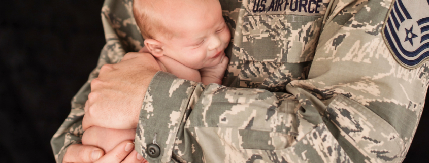Military parent with newborn