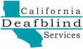 California Deafblind Services logo showing the shape of the state of California