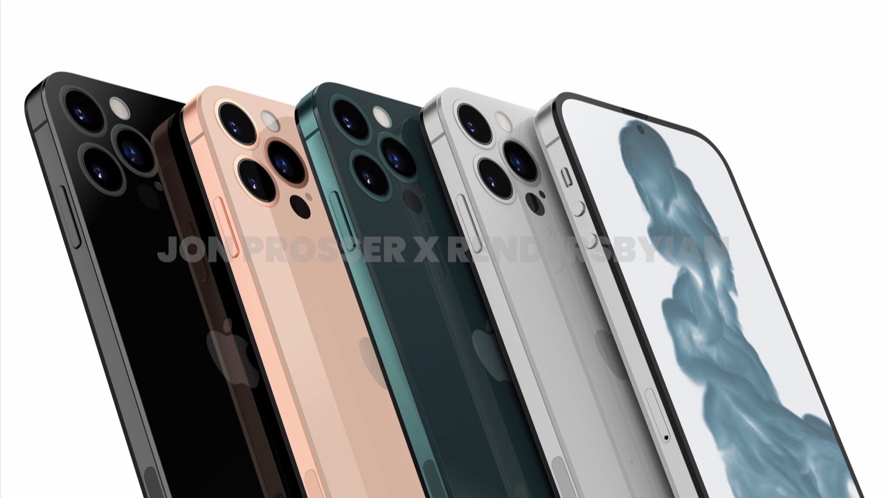 iPhone 14 renders in meerdere kleuren.