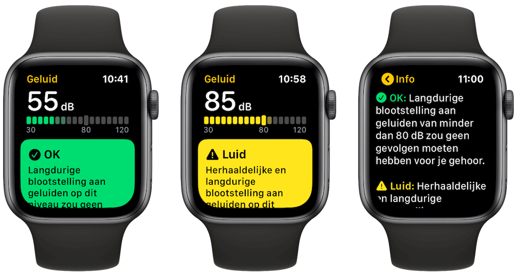 Geluid-app in watchOS 6