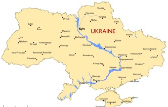 A map of Ukraine