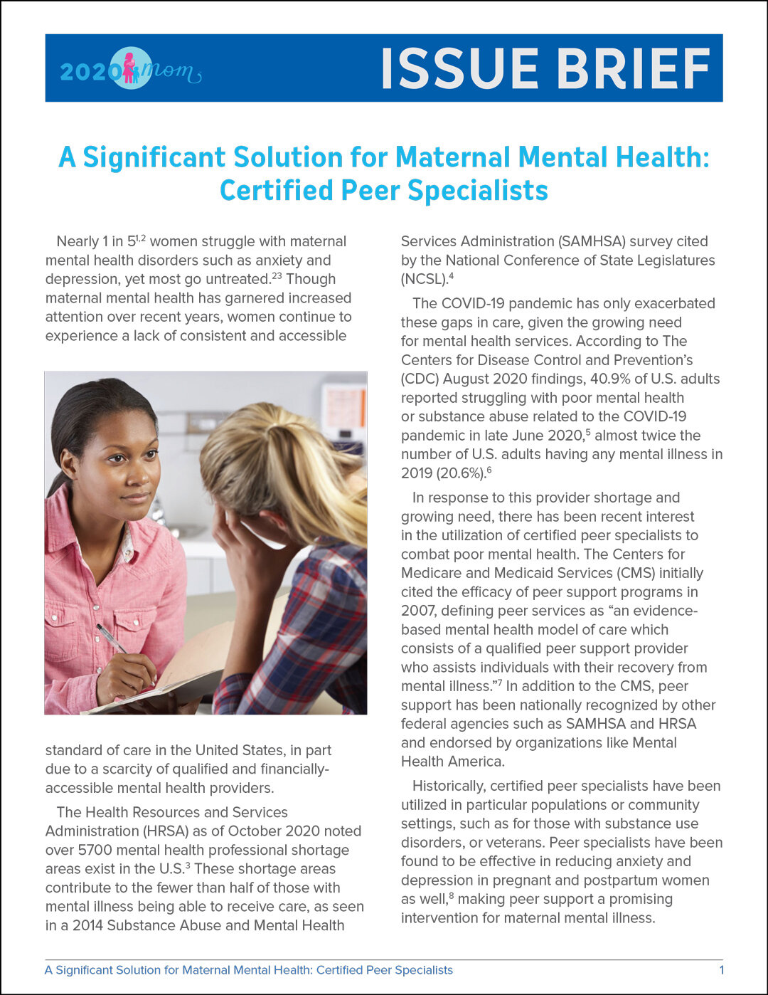 A Significant Solution for Maternal Mental Health: Certified Peer Specialists