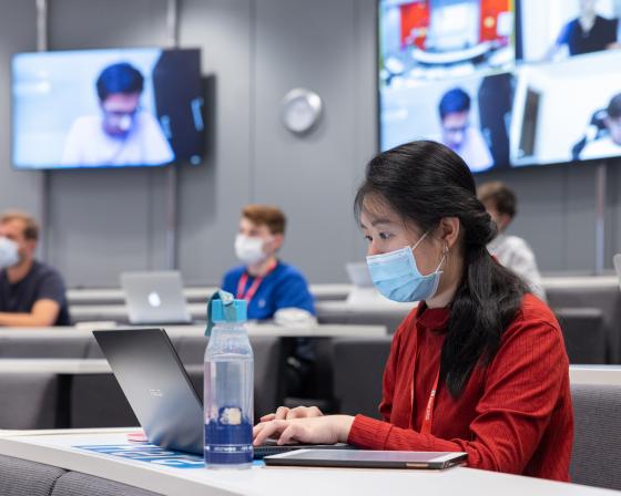 Students in a multi-modal lecture theatre