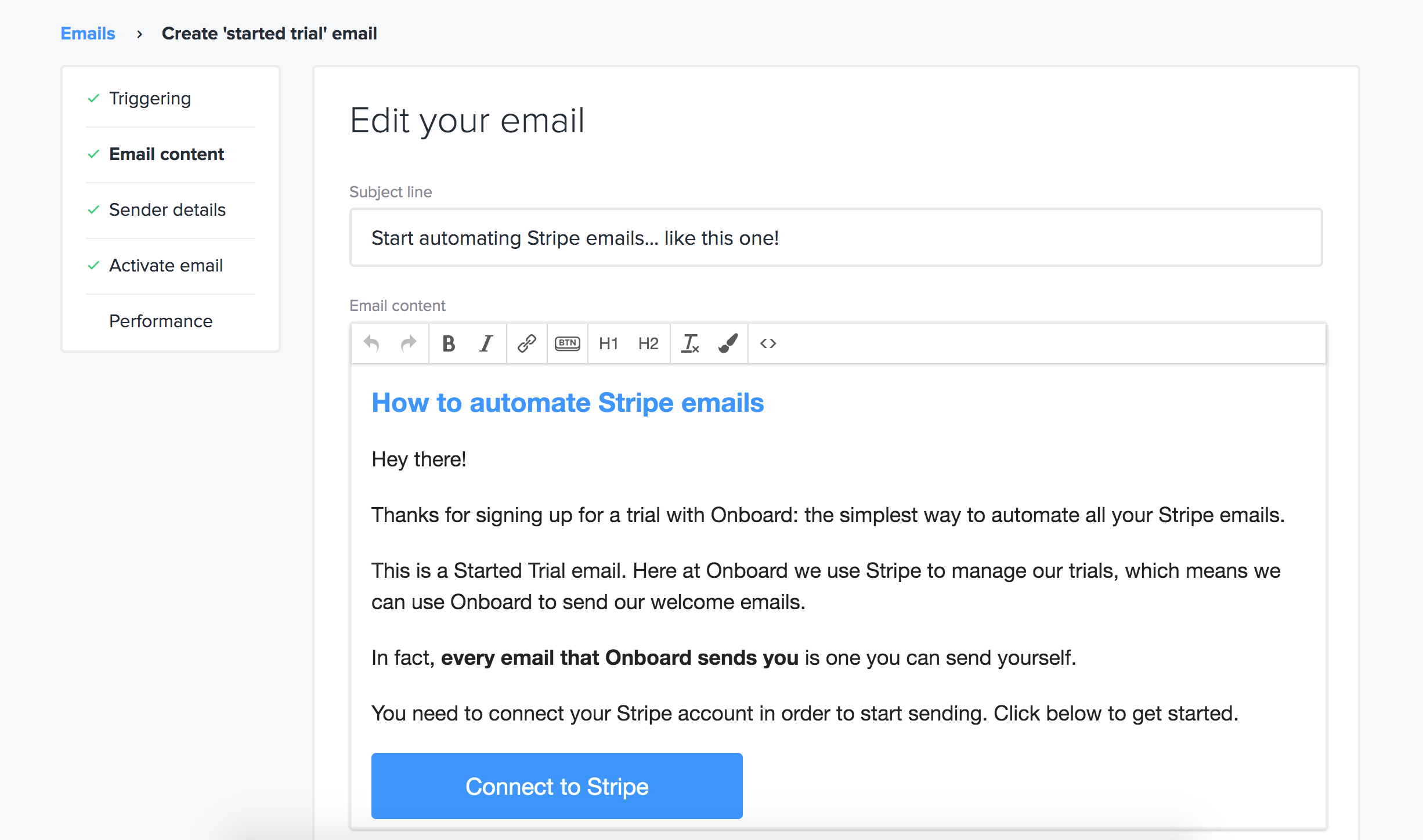 Transactional Email with Onboard screenshot 1