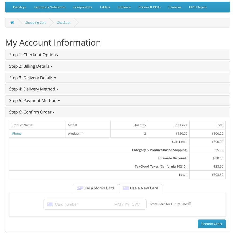 OpenCart Stripe Payment Gateway screenshot 1