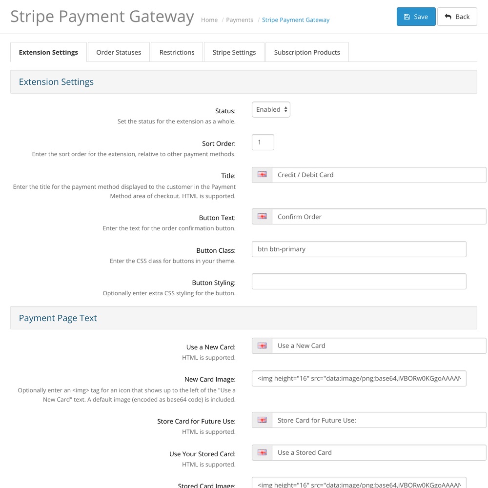 OpenCart Stripe Payment Gateway screenshot 0