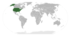 Location of USA