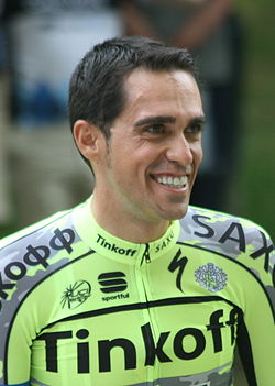 2015 Tour de France team presentation, Alberto Contador (cropped).jpg