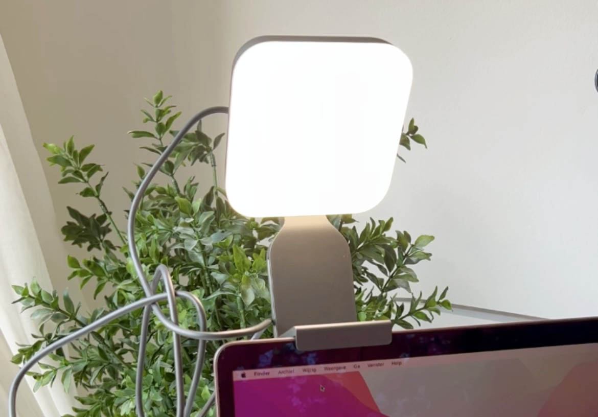 Logitech Litra Glow op MacBook