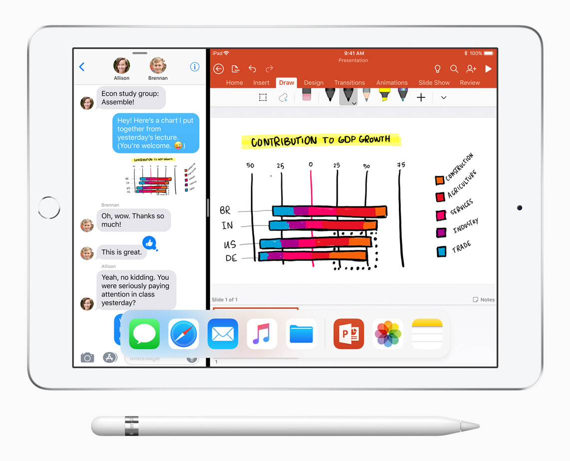 iPad 2018 met multitasking.