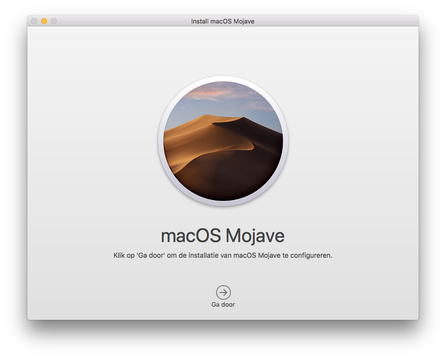 macOS Mojave installeren.