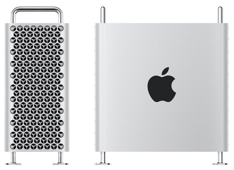 Mac Pro 2019 zijkant en front