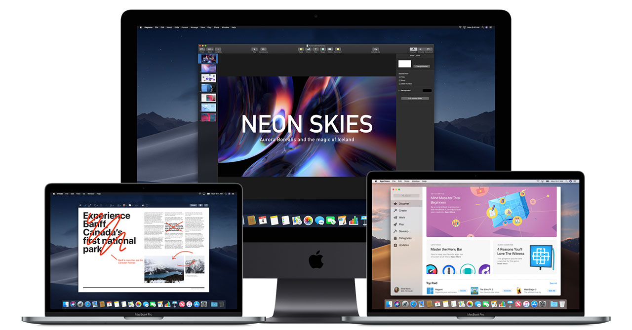 macos Mojave op iMac en MacBook