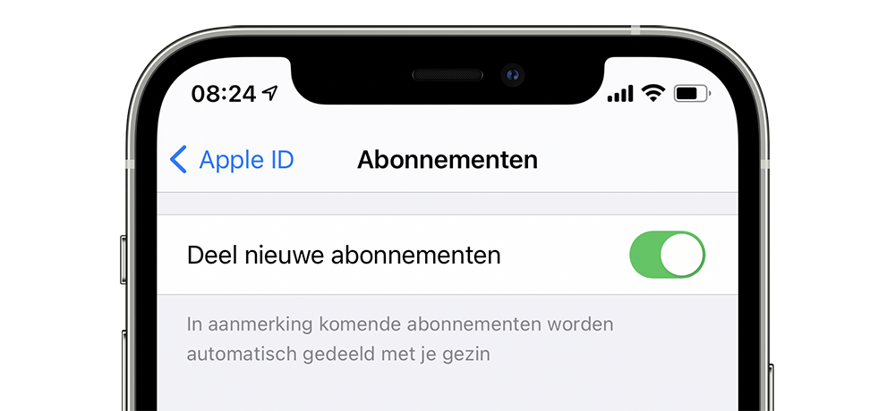 In-app abonnement delen