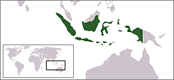 Lokasie van Indonesië