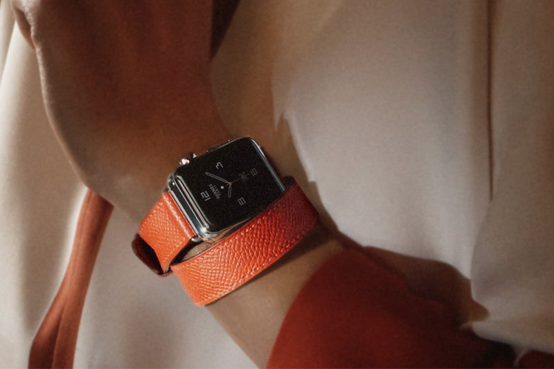 Apple Watch Hermes in donkere omstandigheden