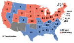 Electoral map, 1900 election