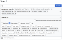 AdvancedSearch - summary of selected parameters and namespaces.png