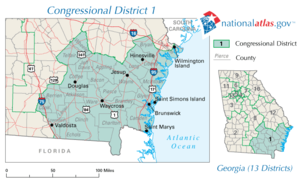 United States House of Representatives, Georgia District 01, 110th Congress.png