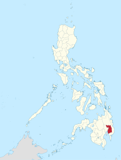 Map of Davao Region with Davao de Oro highlighted