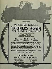 Partners Again ad, from The Film Daily, 1926 (page 103 crop).jpg