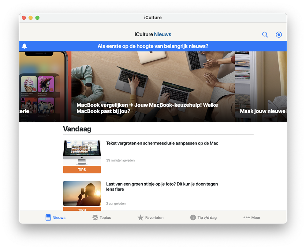 iCulture-app op een M1 Mac