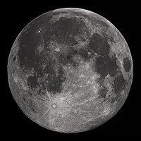 Full moon as seen from Earth's Northern Hemisphere