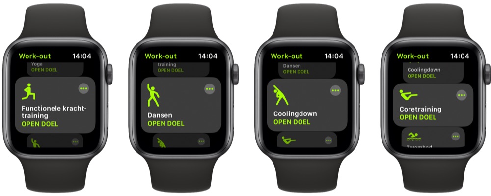 Work-outs in watchOS 7