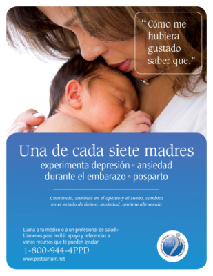 PSI Moms poster in Spanish
