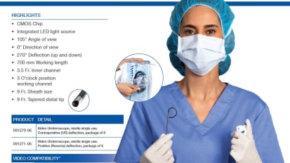 NEW: Flex XC1 Single Use Ureteroscope Specifications