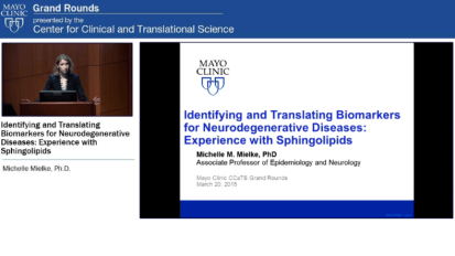 Grand Rounds— Identifying and Translating Biomarkers for Neurodegenerative Diseases: Experience With Sphingolipids