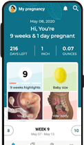 phone with BabyCenter app