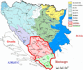 Map with Neretva basin highlighted