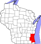 Map of Milwaukee-Racine-Waukesha Consolidated Statistical Area