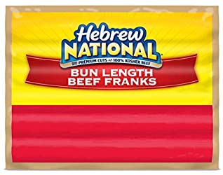 Hebrew National Bun Length Beef Franks Hot Dogs 6 ct, 12 oz