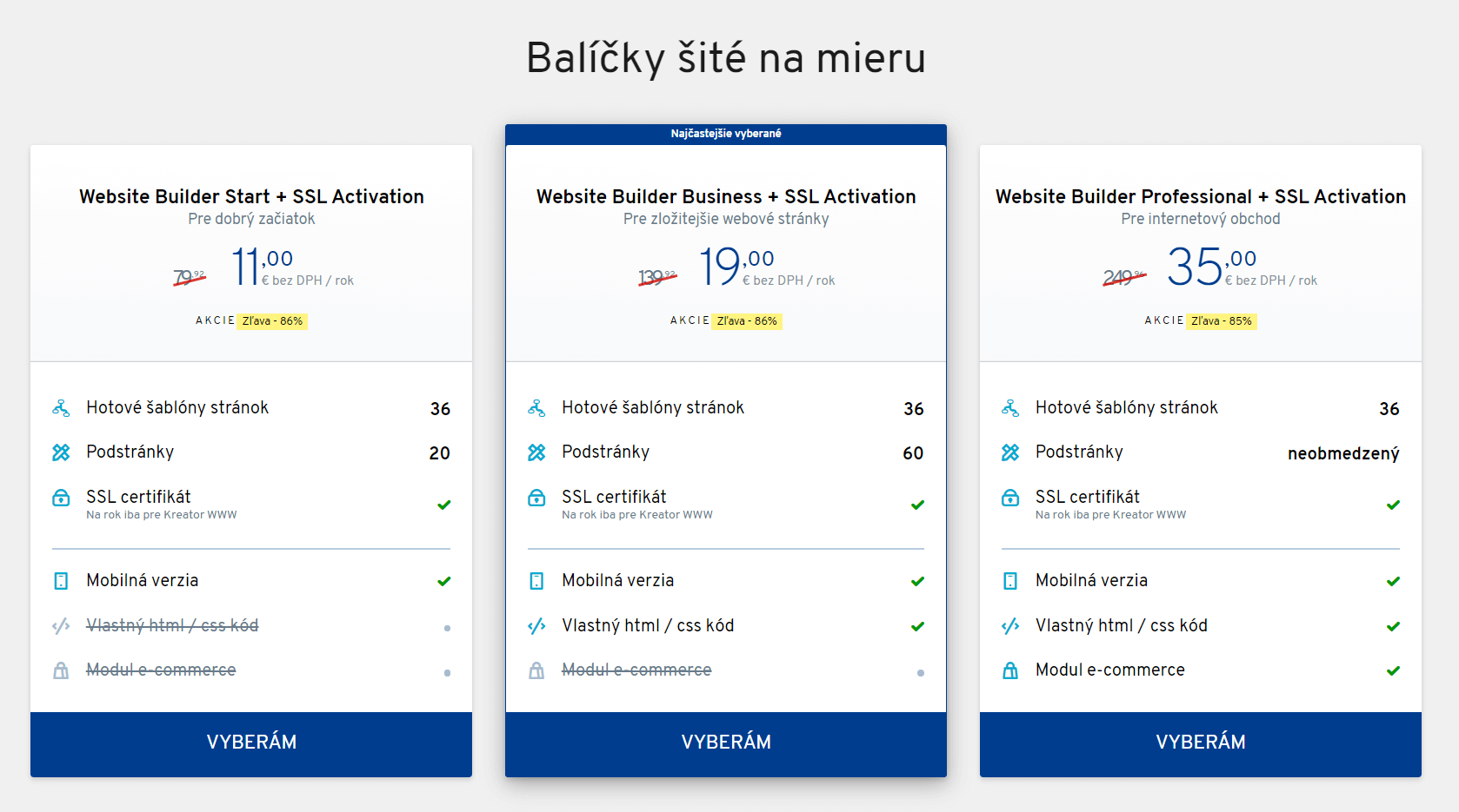 Website-Builder-Angebot (zum Zeitpunkt der Erstellung gültig)