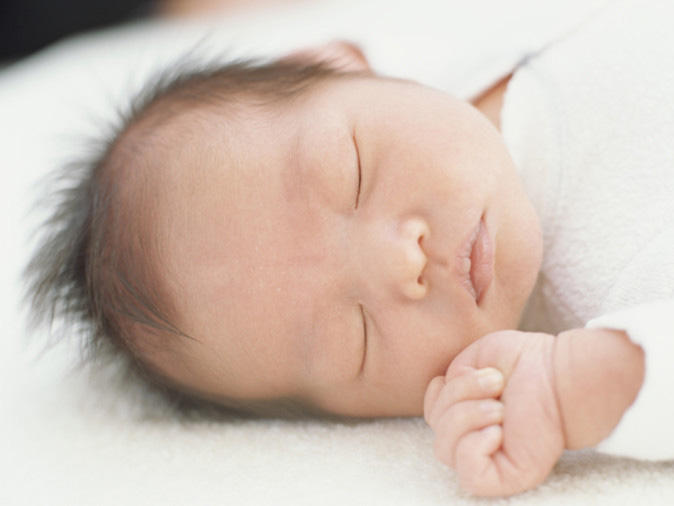 Sleeping newborn baby