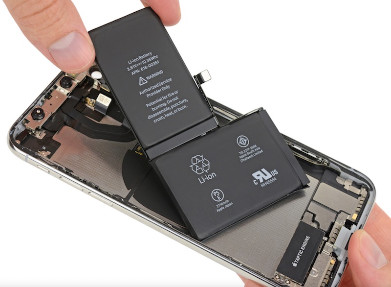 iPhone X L-vormige batterij, iFixit