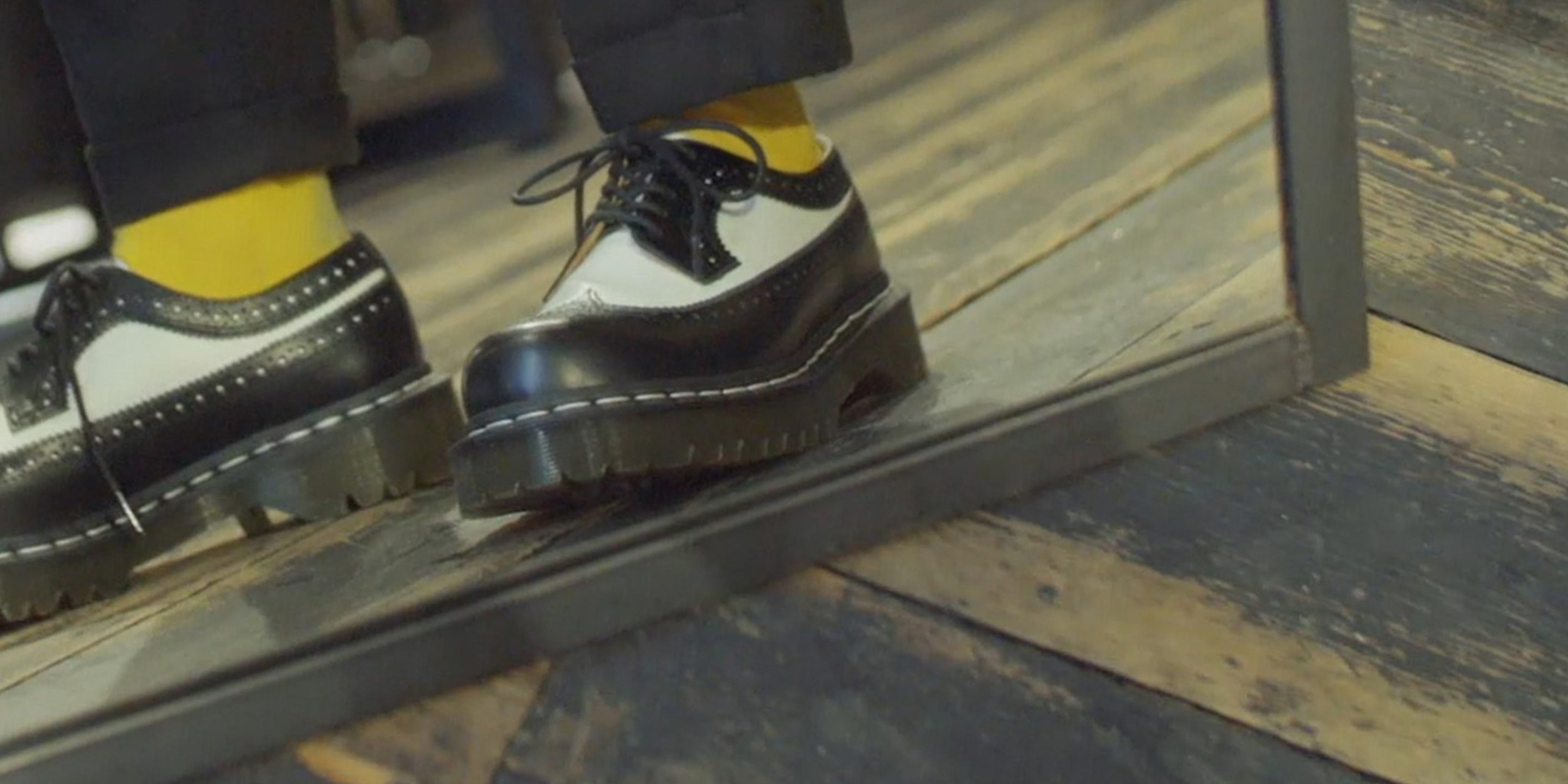 Shoes on an old wood floor