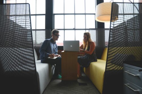 People On Couches Working On Laptop Free Stock Picture