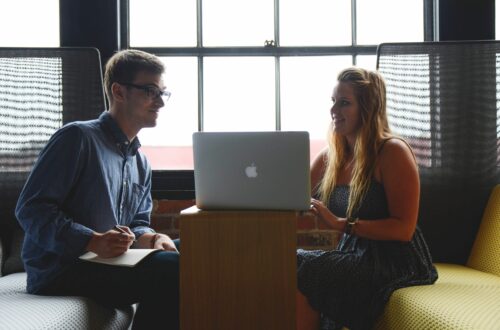 People On Couches Working Free Stock Picture