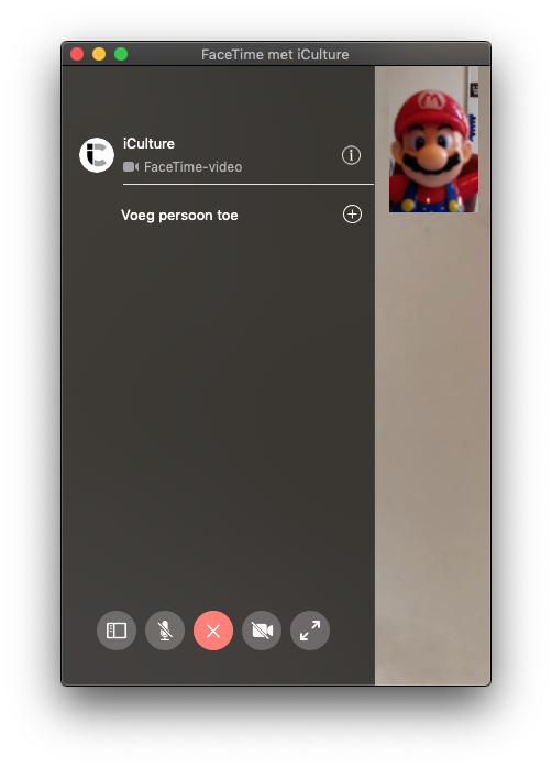 FaceTime persoon toevoegen op de Mac.